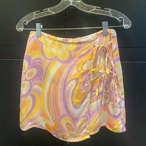 Bershka patterned mini skirt